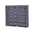 Miniatyrbillede 1 af 5: 7-lags bærbar skostativ med stofbetræk, skoopbevaringsskab, grå - RWShoe Cabinet