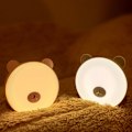 Miniatyrbillede 2 af 5: Lille Bjørn LED Nattelys Tryk Sensor Led Lampe Tre-Niveau Farvetemperatur Soveværelse Sengelampe Børnegave, Grå