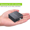 Miniatyrbillede 5 af 5: Tovejs Koaksial Konverter, Optisk SPDIF Toslink Til og Fra