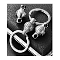 Miniatyrbilde 4 av 5: Titanium Alloy Nøkkelring, High-End Fjærlås, Mini Universal Roterende Ringspenne, Vertikale Linjer [Primærfarge]