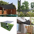 Miniatyrbillede 2 af 5: 8 Pin Skyggenet 80% Forstærket Fortykke Skygge Sejl, Drivhuse Vindtæt Net med Øjer, til Plantedækning/Drivhus/Have/Pergola(2x3m)
