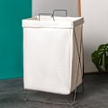 Miniatyrbillede 2 af 5: Foldbar Tøjkurv til Beskidt Tøj Opbevaringskurv Husholdningsbad Tøjarrangør - Kaffe