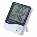 Miniatyrbillede 1 af 5: LCD Digital Hygrometer Termometer med Alarmur - Temperatur- og Luftfugtighedsmåling, Hvid Farve, HTC-1 Model
