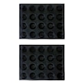 Miniatyrbilde 1 av 5: 2X 20 Hulls Silikonform Kake T Mini Pizza Modell Brød Hamburger Form Brett Verktøy