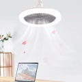 Miniatyrbillede 5 af 5: Loftventilator med lys, 25 cm loftventilator med aromaterapi-tabletter, 3 hastigheder, lysindstillingsmulighed - Grå