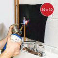 Miniatyrbilde 5 av 5: Brannsikker matte 30x30 cm, Brannhemmende, Termisk beskyttelse, Varmebestandig, Flammestopper, 4-5 mm tykk, Sveisematte for rørleggerarbeid