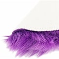Miniatyrbilde 5 av 5: Faux saueskinnsullteppe 30 x 30 cm teppe fluffy myk langhåret dekorativ stol pute sofa matte (lilla rund)