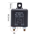 Miniatyrbillede 4 af 5: Batteri Isolator Relæ 12V 4 Pin WM686 Bil Start Relæ Til/Fra Afbryder Normalt Åben Relæ RL/280 200A