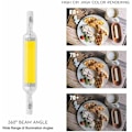 Miniatyrbillede 3 af 5: 2-pak R7S 10W 78mm Dæmpbar Kold Hvid 6000-6500K 100W Halogen J78 LED Pære Udskiftning, Dobbelt Endet R7S Base Rør, 360 Strålevinkel, Energibesparende.