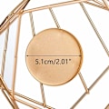 Miniatyrbild 5 av 5: Gyllene ljusstake - Set med 2 bröllopsljusstakar mittpunkt för geometriska ljus Modern design för födelsedag Heminredning Metall -