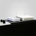 Miniatyrbild 3 av 5: TV-hylla för kabelbox, datorskärm, stativ för skrivbord, kontorsförvaring, hållare, universell