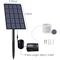 Miniatyrbillede 3 af 5: 2,5W Solcelled iltpumpe, Solcelled damppumpe, Akvarieaerator, Luftpumpe, Fiskeri-aerator, med slange luftsten, til haveakvarium pool udendørs