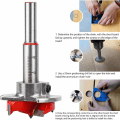 Miniatyrbillede 5 af 5: Hængsel Jig Bor Bitsæt 35mm Justerbar Bit Positioner Hul Bor Bits Positioneringsskærere til Træmøbler Dørskab Hængsel Installation