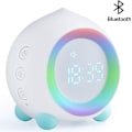 Miniatyrbillede 1 af 5: Digital vækkeur til piger & drenge, USB vækkeur til soveværelset med solnedgangssimulator, lydfølsomt vækkeur med natlampe LED, lydløs