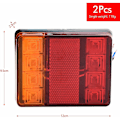 Miniatyrbild 2 av 5: 2 st 12 V LED Baklyktor, Multifunktionella Baklyktor för Traktor Lastbil Trailer