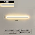Miniatyrbillede 5 af 5: 15W Indendørs væglampe, 40CM lang LED-lampe, 3 farvetemperaturer RA≥85 Designer væglampe, Hvid stor væglampe til soveværelse, stue, trappegang