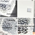 Miniatyrbilde 4 av 5: Piece Lampe 4 LED Varmt Hvit Solcelle Utendørs Lys, Sensor Lys Solcelle Stilys Steinlys for Utendørs Dam Jord Sti Hage Patio