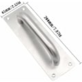 Miniatyrbillede 3 af 5: 1 stk. Glidskabsgreb i rustfrit stål, firkantet, 200mm x 65mm x 1.2mm, aluminiumlegering med skruer