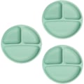 Miniatyrbillede 1 af 5: Sugeringstallerkener til babyer og småbørn - Tallerkener sidder fast med sugefunktion - Opdelt design - 3 pak