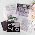 Miniatyrbillede 5 af 5: 100 opbevaringskonvolutter 7x5 tommer, genlukkelige plastikkonvolutter, opbevaringspose til klare stempler, stansede udskæringer, scrapbookingpapir
