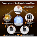 Pikkukuva 2 / 3: 3-in-1 Lasten Projektor Yövalo, LED Bluetooth-Kaiutin Tähtitaivas Projektor 360 ° Kiertävä Vauvan Lasten Yöpöytälamppu Kaukosäätimellä Makuuhuoneeseen