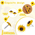 Miniatyrbild 2 av 5: Solros Push Pins Solros Push Pins Blomma Kork Push Pins Solros Push Pins för Foton Väggkartor (40-pack)