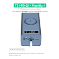 Miniatyrbild 2 av 5: 21X18650 Batterilagringsbox LED-ljus PD QC3.0 Laddning 18650 Batteri Power Bank Case Shell 15W Laddning A