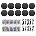 Miniatyrbild 2 av 5: 10-pack 3D LED-nattljusbas + fjärrkontroll + USB-kabel, 16 färger ljusshow-display för svart akryl