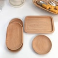Miniatyrbilde 4 av 5: Japansk stil trebrett Kaffe Dessertbrett Kakebrett 12CM