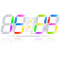 Miniatyrbillede 1 af 5: Ur 3D RGB LED Digital Vægur Lysende Bordvækkeur Tid Dato Bordur med App Kontrol til Soveværelse