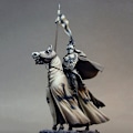 Pikkukuva 3 / 5: Keskiaikaisen tyylin ritari-gnome-figuriinit ja miniatyyrit, hartsikoristeet puutarhanäkymään ja pihan koristeluun