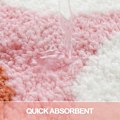 Miniatyrbillede 5 af 5: Blomster Bademåtte, Luksuriøs Super Blød Absorberende Mikrofiber Bademåtte til Badeværelse, til Gulv Brusebad Kar, 2.6 Fod