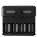 Miniatyrbilde 5 av 5: 8-sporers LCD-skjerm USB Smart Batterilader for AA AAA SC C Størrelse D Oppladbare Batterier 1.2V Ni-Mh Ni-Cd Hurtiglader