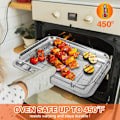 Miniatyrbillede 4 af 5: Rustfrit Stål Airfryer Kurv til Ovn, Airfryer Tilbehør, Stativ og Pande til Grøntsager, Non-Stick
