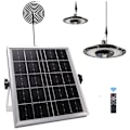 Miniatyrbild 2 av 5: 180 LED-lampor 1200LM Sollampa Utomhus Inomhus, 5 lägen, Hängande, Justerbar Solpanel, 5 Ljusstyrka med Fjärrkontroll, IP65 Vattentät LED-belysning
