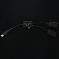 Pikkukuva 5 / 5: 3X Type C OTG USB-uros-liitäntä Dual 2.0 latauskeskitin 2 porttia kaapeli Y-jakaja