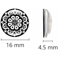Miniatyrbild 3 av 5: Glaspärlor Stenar 100 st Glas Cabochons Blandad Färg Färgglada Runda Dekorativa Granuler Tryckta Glaspärlor för Hantverk -
