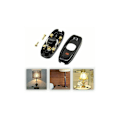 Miniatyrbilde 5 av 5: Lampeknapp, 2 stk. Svart Lampeknapp Inline-knapp 250V 10A Mellomknapp med LED-indikator Inline-ledningsswitch for Sengelampe Bordlampe Cab