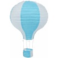 Miniatyrbillede 1 af 5: 12 Tommer Varmtluftballon Papir Lanterne Lampskærm Loftlampe Bryllupsdekoration, Blå Striber