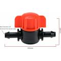 Miniatyrbillede 4 af 5: 20 stk. Dryp-vanding Aflukningsventiler, Barb-kugleventil, Slangekobling, Ventil til 1/4\" 4 mm ID 7 mm OD Slange, Vandingssystemer, Haver, Jordbrugsarealer, Drivhuse