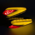 Miniatyrbilde 4 av 5: Motorsykkel blinklys 21LED blinklys indikator DRL tofarget LED bremselys + rød