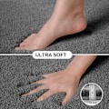 Miniatyrbillede 4 af 5: Bademåtte, Antislip Bademåtte 50x80cm, Maskinvaskbar, Superabsorberende Bademåtte, Blød Fluffy Mikrofiber Bademåtte - Grå