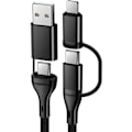 Miniatyrbilde 1 av 5: 4 i 1 PD-ladekabel Multifunksjonell ladedatakabel Type-C til Type-C ladekabel Ladekabel