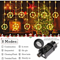 Miniatyrbilde 4 av 5: Julelys Gardin, 3M 100LEDs Gardinlys Girlander 8 Lysmoduser med Timer 3D Julegirlander Vanntett IP65 Lysdekorasjon for Vindu