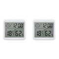 Miniatyrbild 1 av 5: 2x Ultratunna Digital Termometer Elektronisk Auto Mätare Luftfuktighetsmonitor LCD Väckarklocka Inomhus Torr Hygrometer