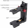 Miniatyrbillede 4 af 5: Laserbeslag, Finjusteringsbeslag til krydslaser med justerbar klemme, Multifunktionelt magnetisk drejeligt fod, med 1/4'' han- og 5/8'' hun-gevind,