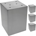 Miniatyrbilde 1 av 5: Kubiske bordbein for møbler og skrivebord i rustfritt stål 10 cm 4-pakning