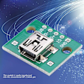 Miniatyrbillede 3 af 5: 10 stk. DIP-stikadapterkonverter Mini USB til DIP-adapter USB Breakout-kort 5P til 2,54 mm printkort DIY USB-strømforsyning