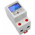 Miniatyrbillede 2 af 5: EDF Måler Enfase DIN Skinne Energimåler 5-80A 220V 50Hz Elektronisk KWh Måler med LCD Baggrundsbelysning Digital Display DDM15SD, Hvid - Hvid