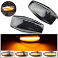 Miniatyrbild 2 av 5: LED-sidomarkeringsljusindikator Dynamisk blinkerslampa Montering Passar för I10 / - Svart